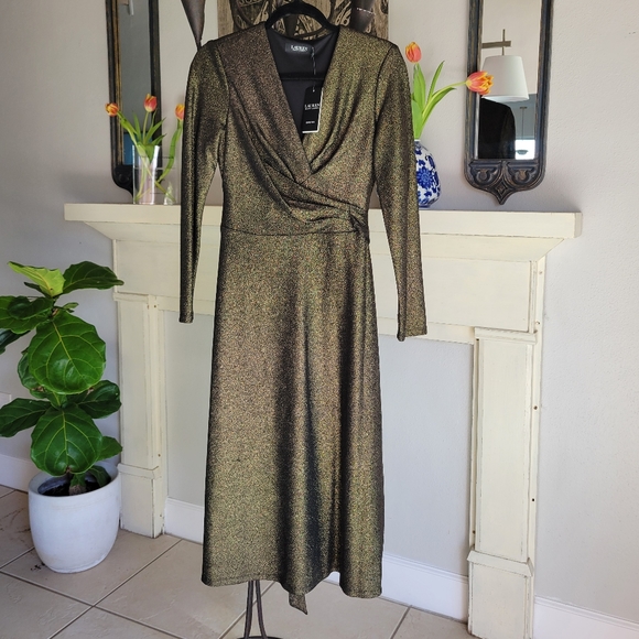 NWT LAUREN Ralph Lauren Jacquard Dress - Picture 12 of 16